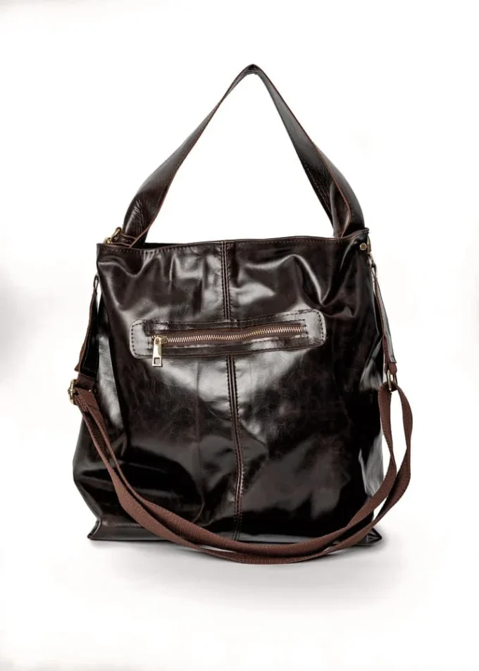 Elegancka skórzana torebka w stylu Vintage - Zaria - obrazek 3