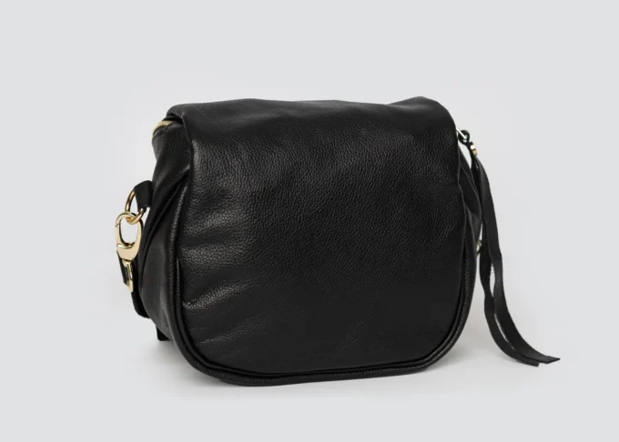 Stylowa torba nerka Lily Black z naturalnej skóry - obrazek 5
