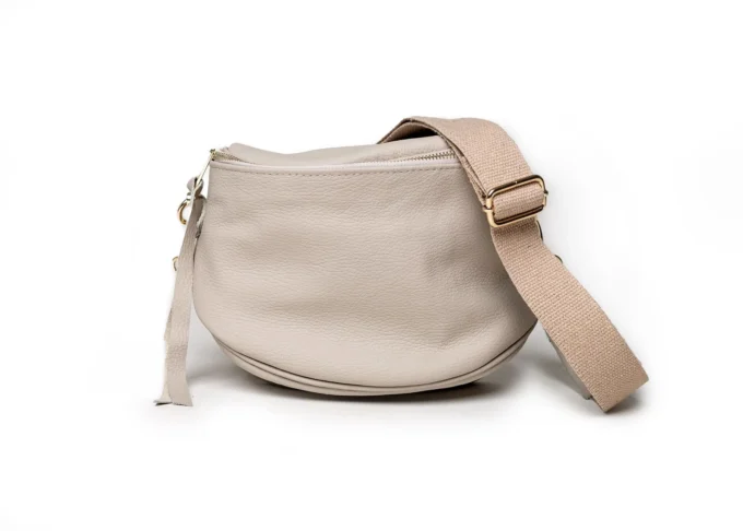 Stylowa torba nerka Lily Beige z naturalnej skór
