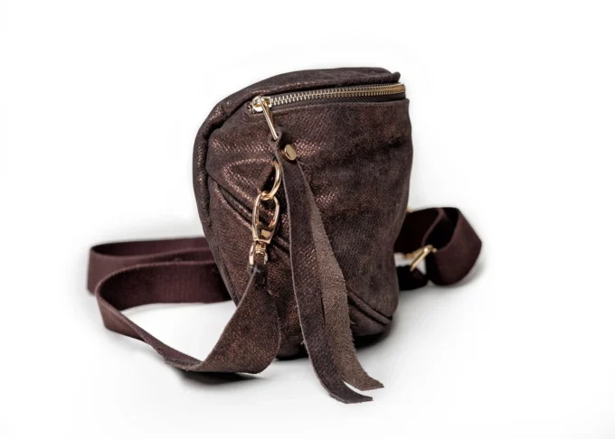 Stylowa torba nerka Lily Shimmer z naturalnej skóry - obrazek 4