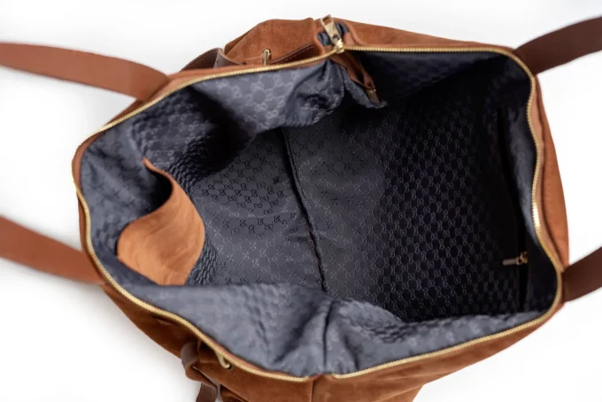 Zamszowa Shopperka do Eleganckich i Casualowych Stylizacji – Mila Ginger - obrazek 8