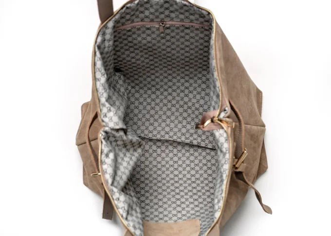Zamszowa Shopperka do Eleganckich i Casualowych Stylizacji – Mila Beige - obrazek 8