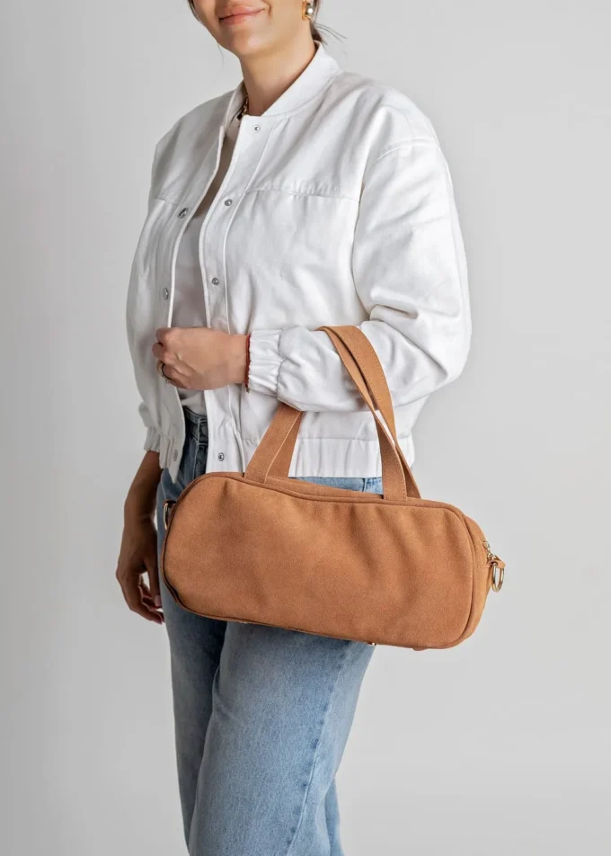 Torebka Dalia z Naturalnego Zamszu – Model Jamnik - obrazek 3