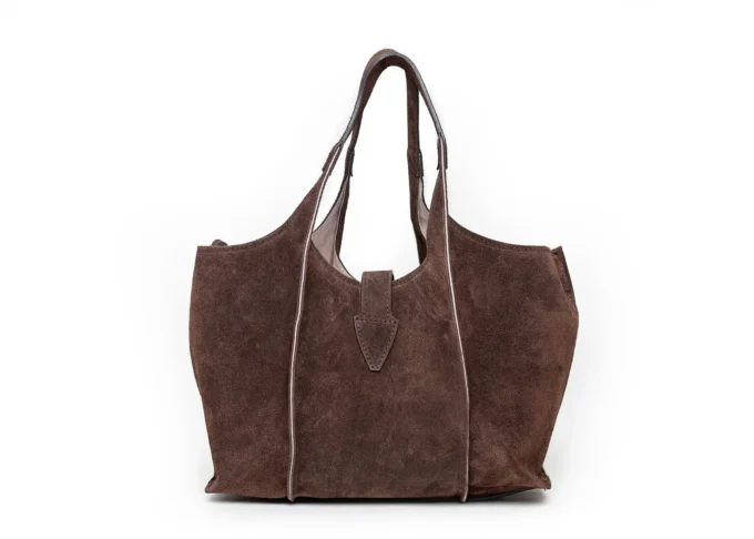 Letnia torebka zamszowa Tiara Brown w lekkim i stylowym wydaniu