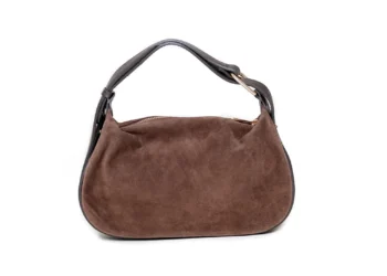 Almira – brązowa torebka zamszowa widok od tyłu